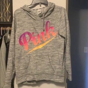 Pink Victoria Secret S grey hoody